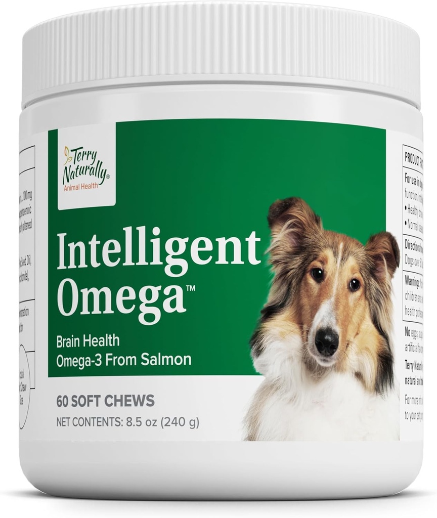 Terry Doğal Akıllı Omega - Kalp, Beyin ve Göz Sağlığı için Köpek Sağlığı - Pet Care için Pet Care - Heart, Brain & Eye Support for Dogs - 60 Soft Chews