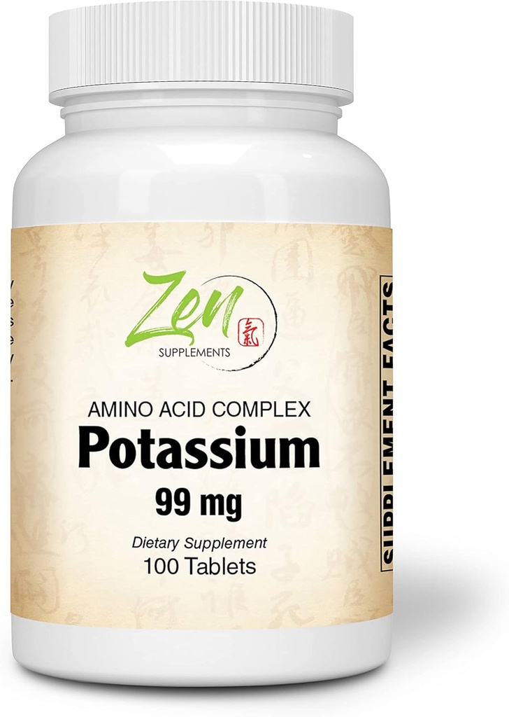 Zen Supplements - P properties 99 mg (Amino Acid) 100-Tabs - Akış ve Elektrolyte Balance Formula - Heart, Nerve & Muscle Function Support Support