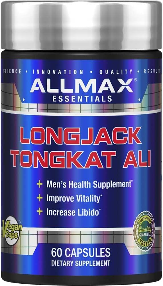 ALLMAX Απαραίτητα LongJack Tongkat Ali - 60 κάψουλες - Συμπλήρωμα για την υγεία των ανδρών - Βελτιώνει τη ζωτικότητα - 60 εξυπηρετεί