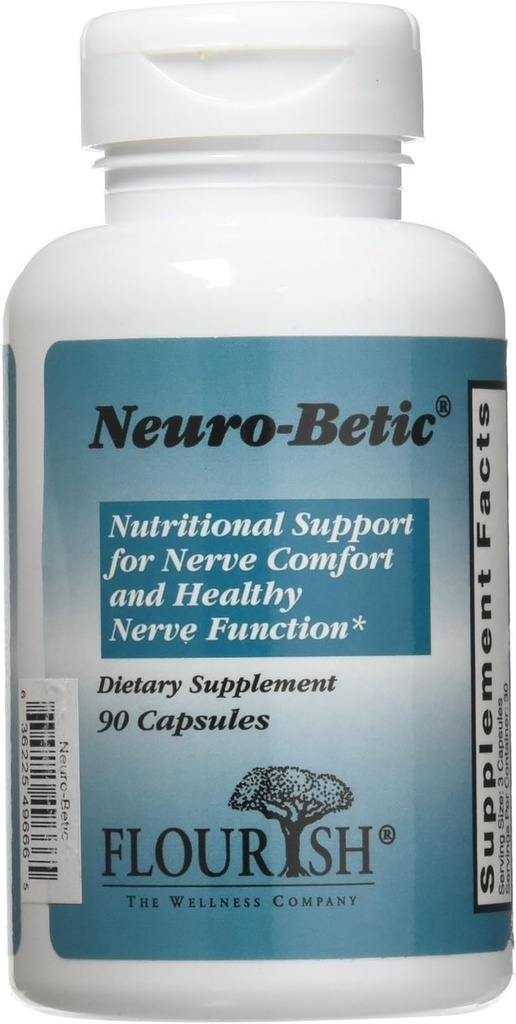 Nerve Support ve Nerve Health için Doğal Beslenme Supplement, Alfa Lipoic Acid ve 10 Key Malzemeler ile 90 Capsules