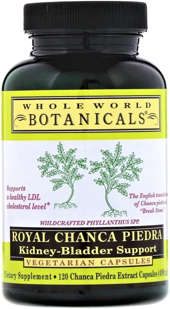 Ολόκληρος ο κόσμος Botanicals Royal Chanca PiedraTM Kidney-Blader Υποστήριξη 120 κάψουλες Veg, για την υγεία των νεφρών και της ουροδόχου κύστης