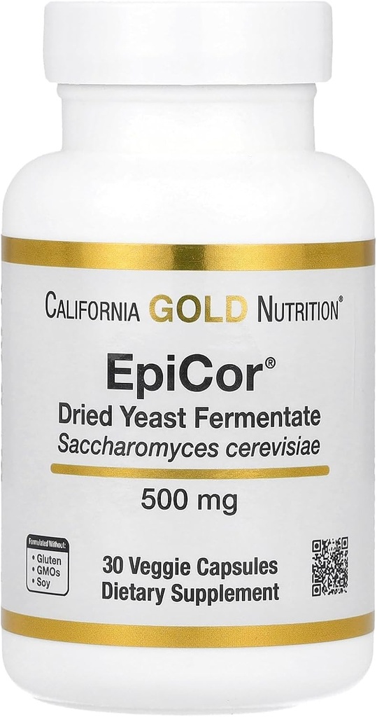 California Gold Beslenme EpiCor®, Yeast Fermentate, 500 mg, 30 Veggie Capsules