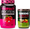 Nutrology TRIPACT Protein Powder, 7-in-1 Meal Replacement Shake, Superberry (40 Servings) Greens & Fruits Powder-Naturally Sourced Superfood, Chocolate (30 Servings)