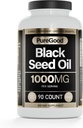 Black Seed Oil Capsules, 500 Mg, Cold Pressed High Potency Digestive Aid, 90 Count 100% Non GMO Pure Black Cumin Tohum Yağ Kapsülleri