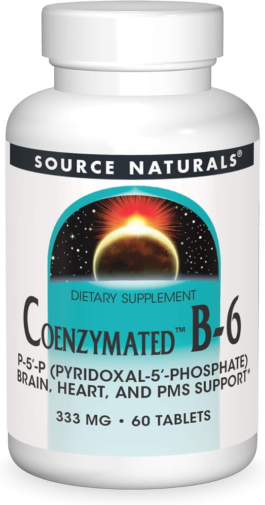 Source Naturals Coenzymated B-6, Sağlıklı Nervous System*, 333 mg - 60 Tabletler