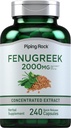 Piping Rock Fenugreek Capsules | 2000 mg | 240 Pills | Kadınlar ve Erkekler için Tamam | Yoğun Tohum Türleme | GMO, Gluten Free