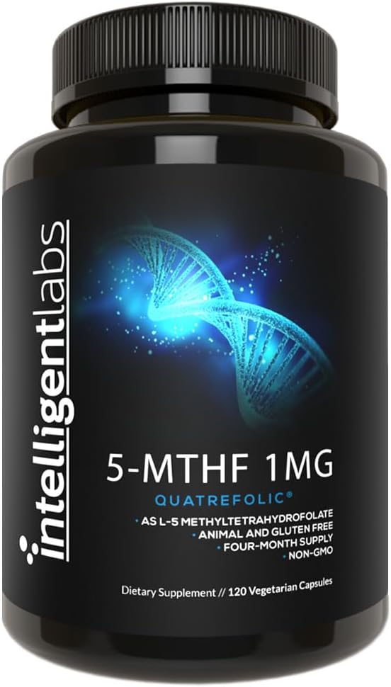 Akıllı Laboratuvarlar 1MG 5MTHF Medeniyet, 120 Capsules, 120 Gün Supply, En İyi Değer Folic Acid Supplement as Quatrefolic, Active Folate, 1MG = 1000mcg, 5 tiltetrahidrofate
