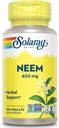 SOLARAY Neem Leaf 400 mg | Sağlıklı Kan, Skin & Immune System Support | Non-GMO, Vegan & Lab Doğrulandı | 100 VegCaps