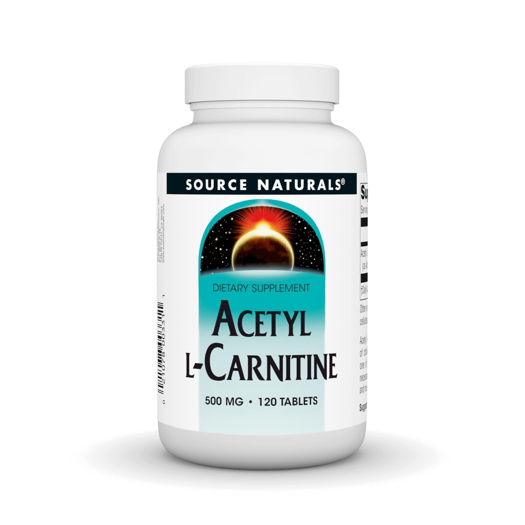 Source Naturals Acetyl L-Carnitine 500 Mg Tablet, 120 Kont