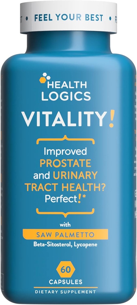 Sağlık Mantıkları Vitality! Prostate Health Formula-With Saw Palmetto, Phytosterols, Lycopene, Riley, Sting Nettle-Depres Prostate and Urinary Health