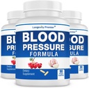 [3-Bottle Value Pack] Longevity Blood Pressure Formula - 12+ Natural Herbs ile. Diyet desteği Supplement