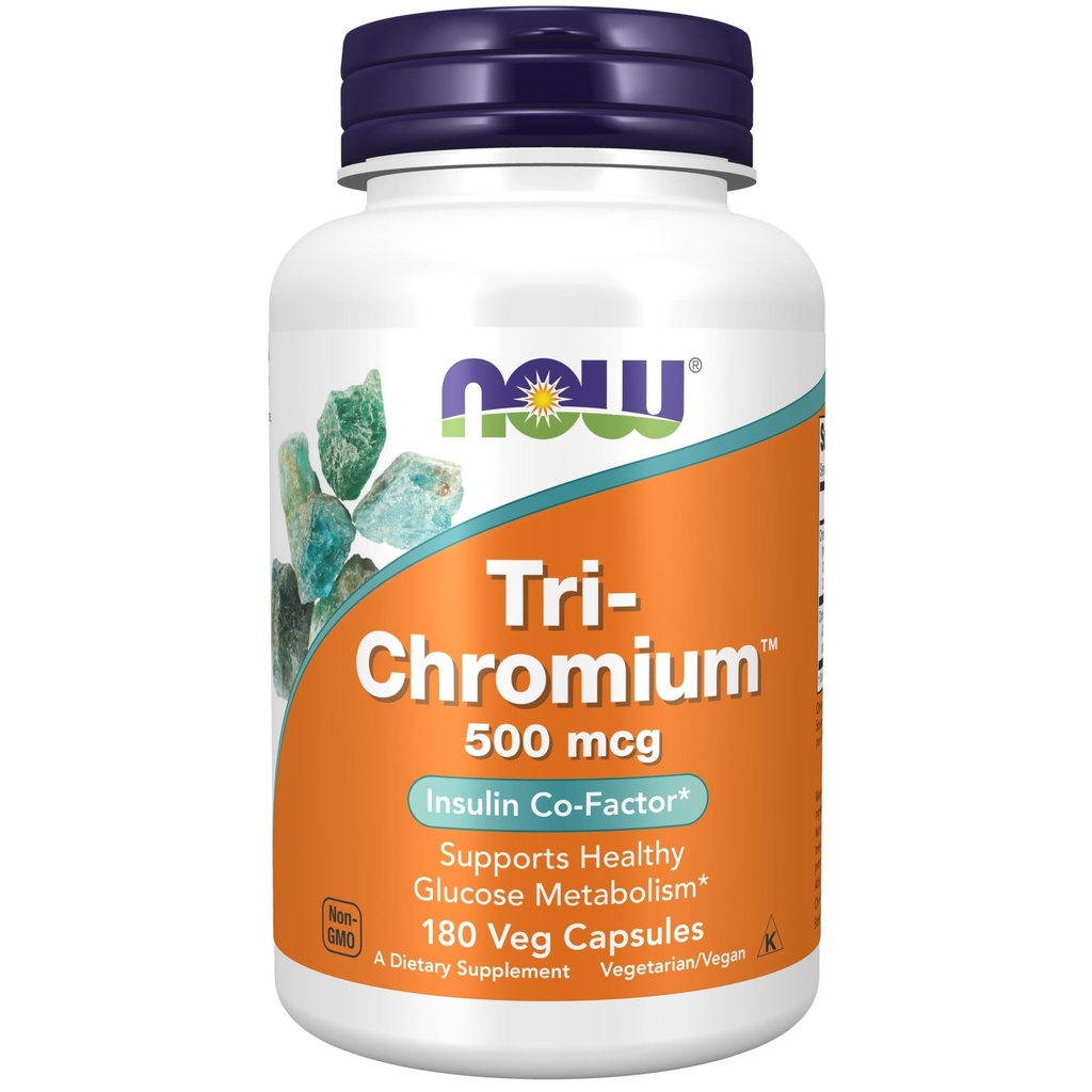 Şimdi Gıdalar Supplements, Tri-ChromiumTM 500 mcg with Cinnamon, Insulin Co-Factor*, 180 Veg Capsules
