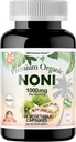 Dr.K&C HNHusa Premium Organik Noni 1000 mg 120 Veggie Capsules Güçlü Saf Antioksis Desteği Immune Sistemi Genel Sağlık Morinda Citrifolia Türlü Vegan GMO No Filler Supplements