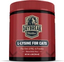 L-Lysine για γάτες και γατάκια - 900 mg L L Lysine Κόνις για γάτες για ανοσία & αναπνευστική υποστήριξη - Συμπλήρωμα γάτας με L-Lysine, Prebiotics, Krill, & DMG για ανοσοποιητικό σύστημα, Eye Health & Φτάρνισμα