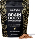 Zihinsel Beyin Mushroom Coffee Advancedr - Superfood Mix w/Mushroom - Lion's Mane, Kahve Meyvesi, Rhodiola, Cordyceps, Cacao - Caffeine Free No Sugar 30