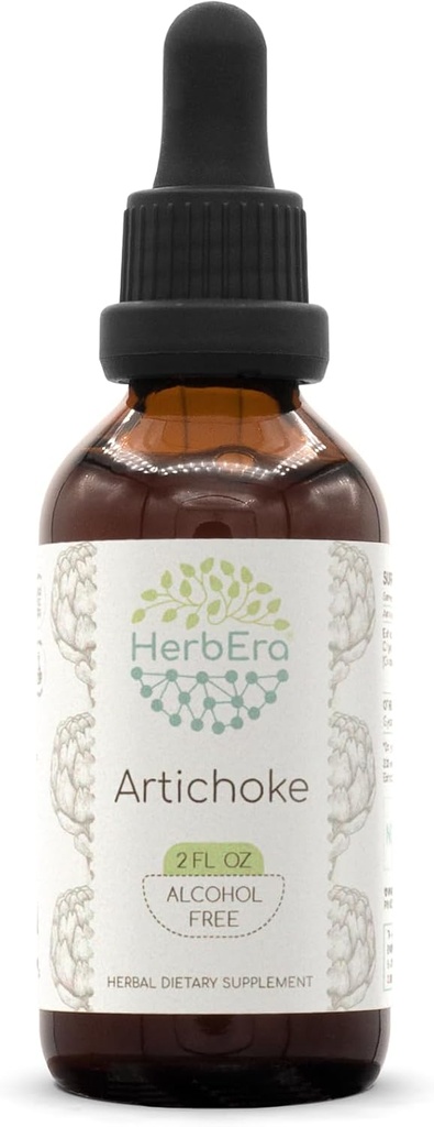 HerbEra Artichoke B60 Alcohol-Free Herbal Extract Tincture, Concentrated Liquid Drops Natural Artichoke (Cynara scolymus) (2 fl oz)