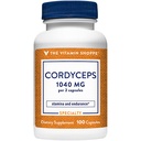 Shoppe Cordyceps Mushroom Supplement 1.040MG, Destekler Stamina ve Endurance (100 Capsules)