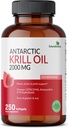Futurebiyotiks Antarktika Krill Oil 2000mg with Astaxanthin, Omega-3s EPA, DHA ve Phospholipids -% 100 Pure Premium Krill Oil Heavy Metal Tested, Non GMO – 250 Softgels