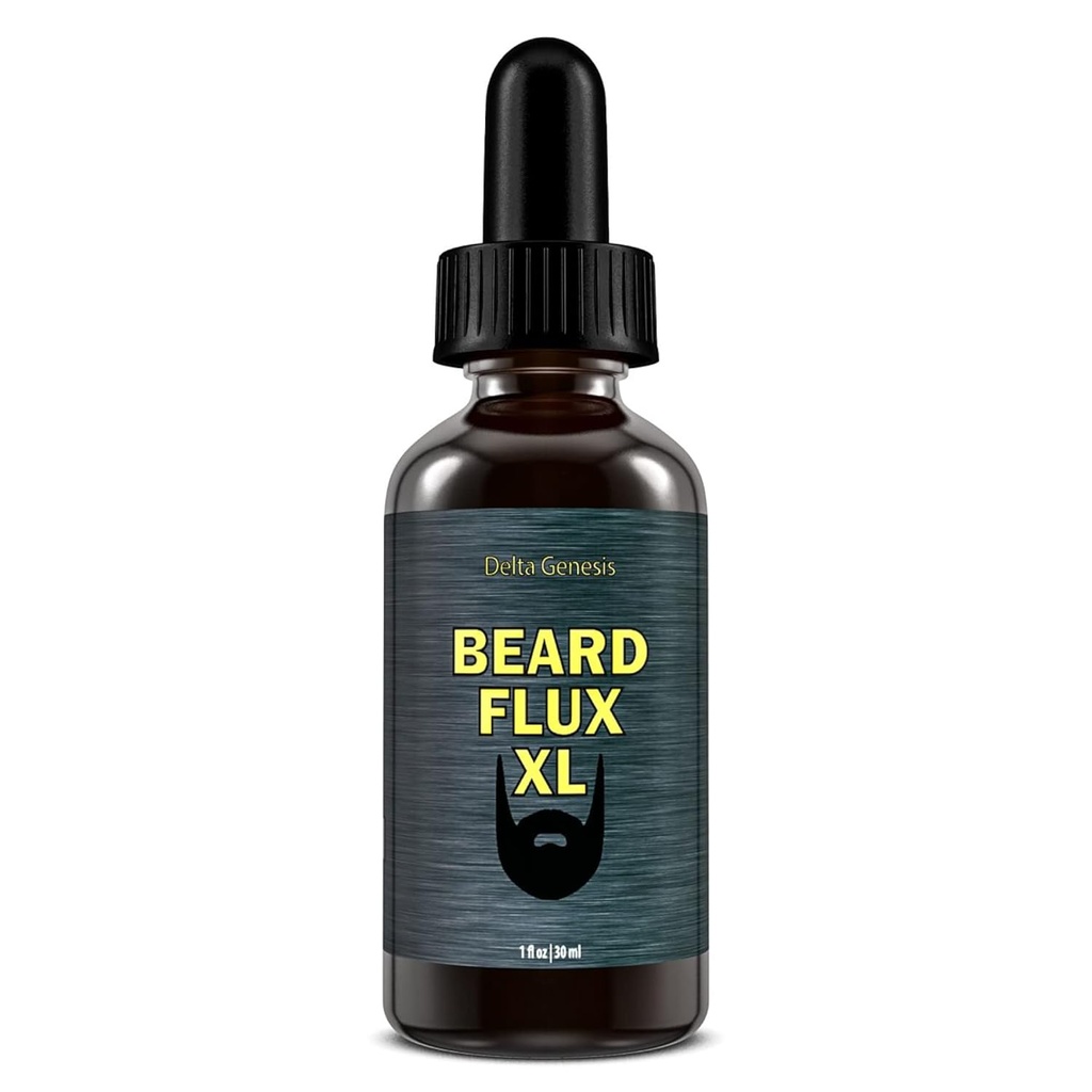 Beard Flux XL (1 fl oz / 30 ml) | Mustache ve Beard growth Stimulating Oil | Face Hair growth Product for Men | Soothing Formulation with Argan, Caffeine, ve Jojoba