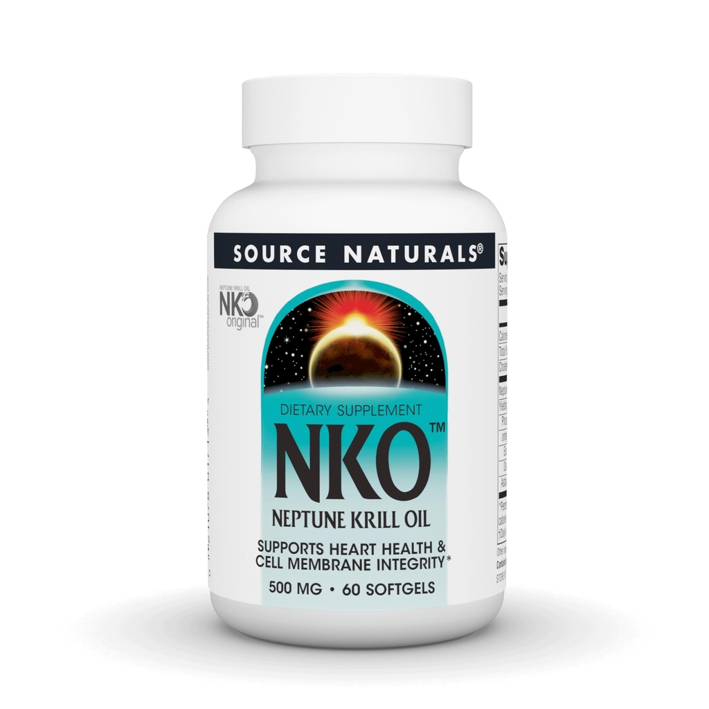 Source Naturals NKO Neptün Krill Oil, Supports Heart Health & Cell Membran Integrity* 500 Mg - 60 Softgels