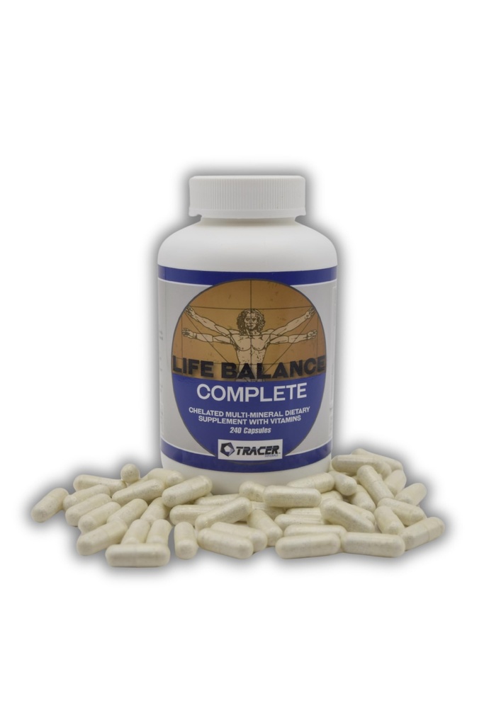 Yaşam Dengesi Tamamlandı - Vitaminlerle Multi-Mineral Diyetsel Supplement - Gerçek Amino Asit Chelated Trace Mineralleri ile - ABD'de Yapılacaklar - 240 Capsules