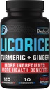Licorice Root Capsules 4 Ay 6800 mg for Skin, Digestion & Immune Health Support - 10in1 Karma Turmeric Curcumin, Ginger Root, Peppermint Leaf & others - Non-GMO - 120 Vegan Capsules