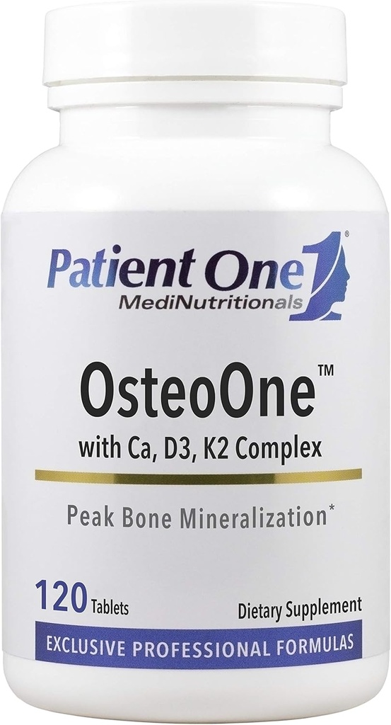 Συμπλήρωμα OsteoOne για την υποστήριξη της υγείας των οστών και της απορρόφησης ασβεστίου * με ασβέστιο, βιταμίνες D3 και K2 και άλλα 120 δισκία