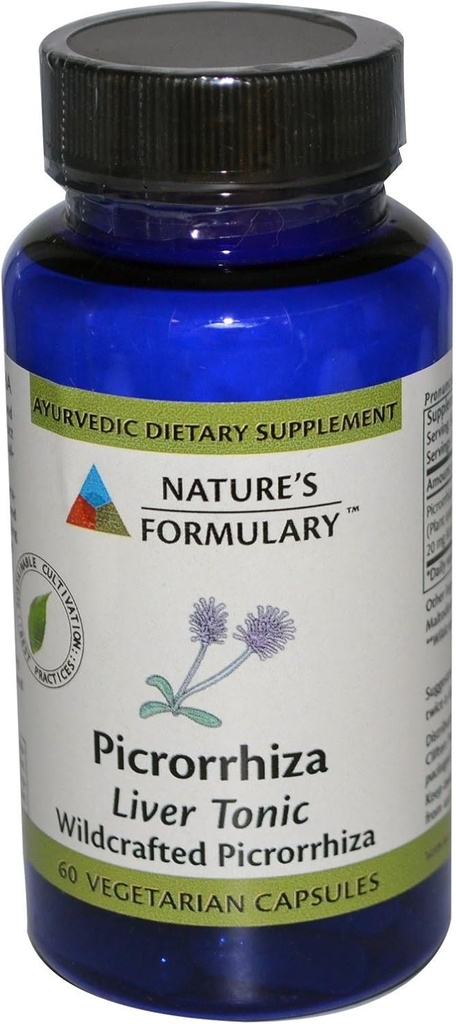 Nature's Formulary Picrorrhiza Vegetarian Capsules, 60 Count
