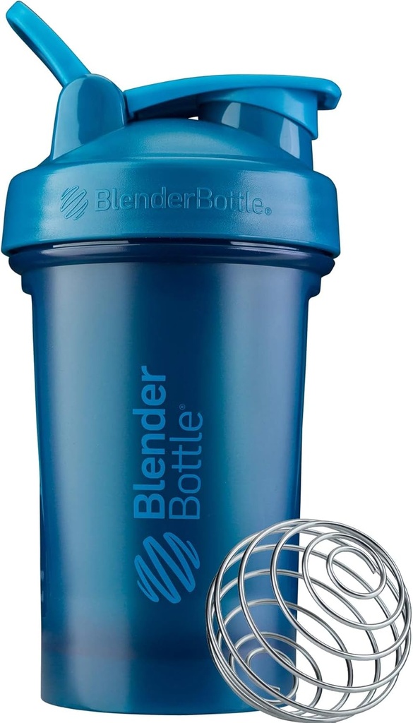 BlenderBottle Classic V2 Shaker Şişe Protein Shakes ve Pre Workout, 20Ounce, Ocean Blue Blue