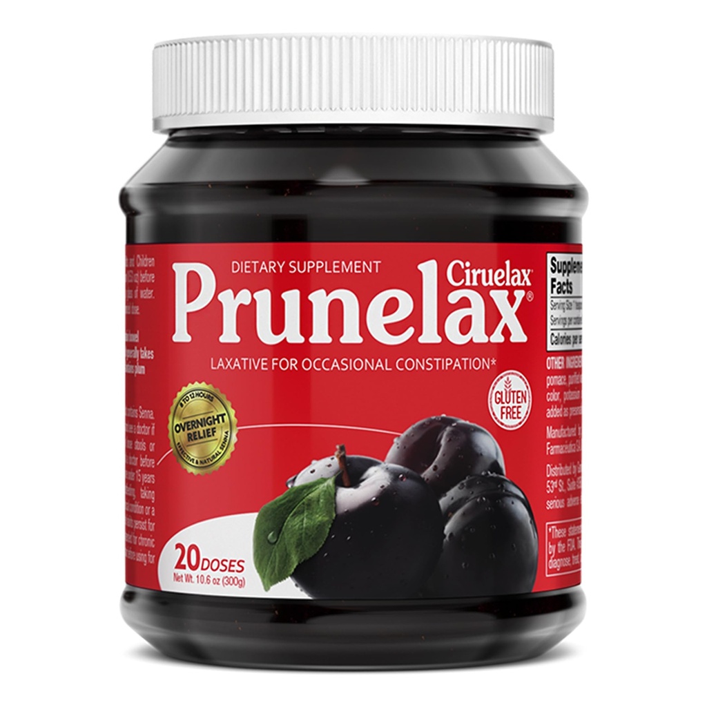 Prunelax/ Ciruelax Regular Strength Laxative Jam - Gluten-Free Natural-Ingredient Laxative for Occasional Constipation - 10.6 Oz Oz