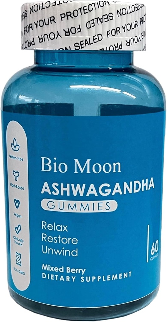 Ashwagandha Gummies & Vitamin D3 Gummies Organic Ashwagandha Supplement for improve Sleep, Stress Relief & Mood Calm for Men & Women Count 60 (Non-GMO, Gelatin Free & Gluten Free)