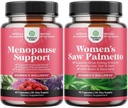 Menopause Supplement for Night Sweats, Hot Flashes & Mood Swings with Dong Quai, Chaste Berry & Black Cohosh Root and Saw Palmetto for Women 500 mg737 Blocker with Maca Root & Biotin
