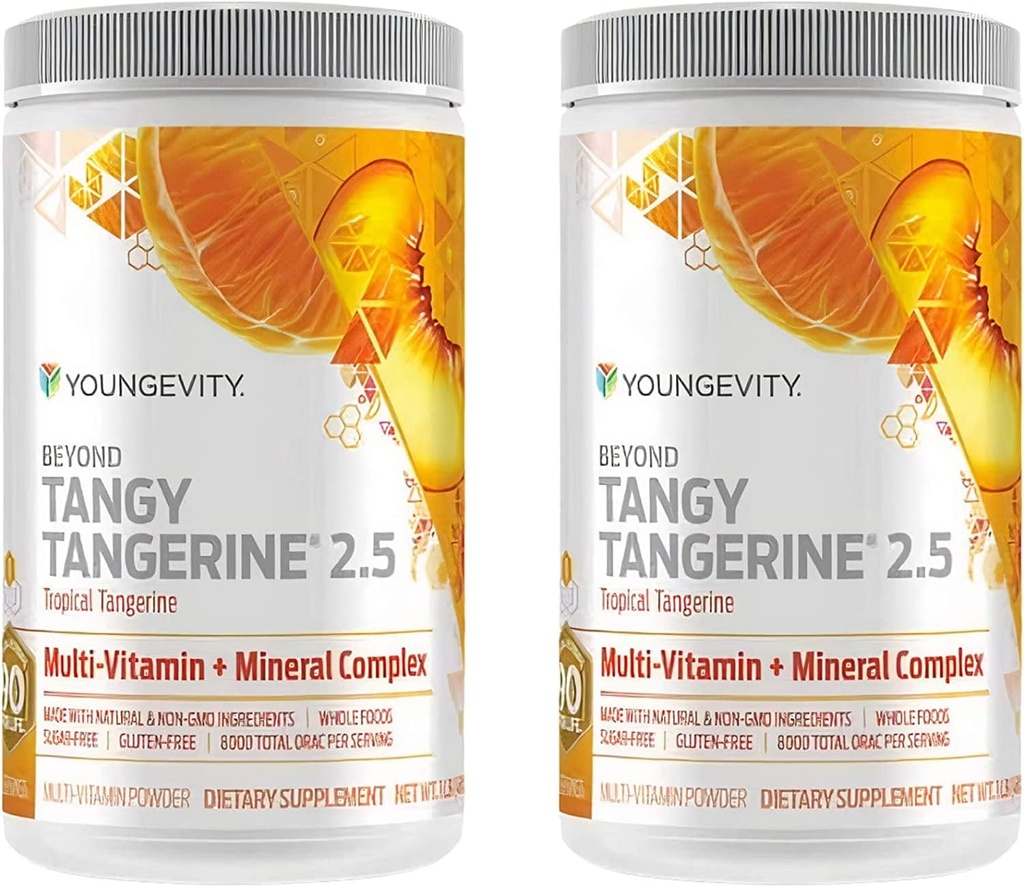 Tangy Tangerine 2.5 Tropikal Tangerine Ultimate Multi-Vitamin & Mineral Kompleksi - Doğal ve Tüm Gıdalarla Yapıldı | 8,000 ORAC (2)