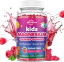 Παιδικά Gummys Μαγνήσιο, Μαγνήσιο Γλυκινικό Gummies για Παιδιά & Ενήλικες με L-Θεανίνη, Χαμομήλι, Λικέρ, Βιταμίνη D, B6 για Ύπνο, Χαλάρωση, Εγκέφαλος & Μυς, Ζάχαρη Χωρίς Βατόμουρο 60ct