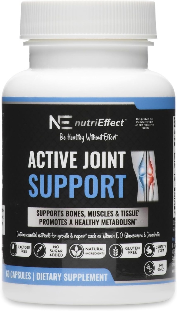 Aktif Ortak Destek Supplements | Destekler Bones, Muscles & Tcon | Sağlıklı Bir Metabolism | Doğal Malzemeler - Büyüme ve Onarım için Temel Nutrients | 60