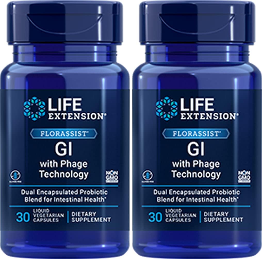 Life Extension FLORASSIST GI with Phage Technology (60 Liquid Capsules)