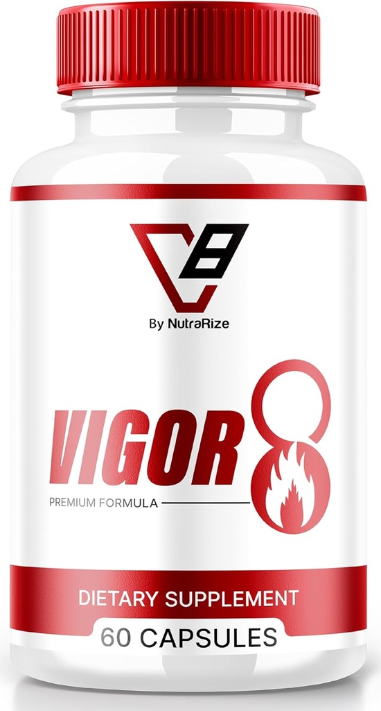 NutraRize Vigor 8 for Men, Vigor 8 Pills Male Enhancing Formula, Vigor Eight Supplement Capsules Test Boost, Vigor8 Stamina ATM Yorumlar Horny Goat Weed Tongkat Ali (60 Capsules)