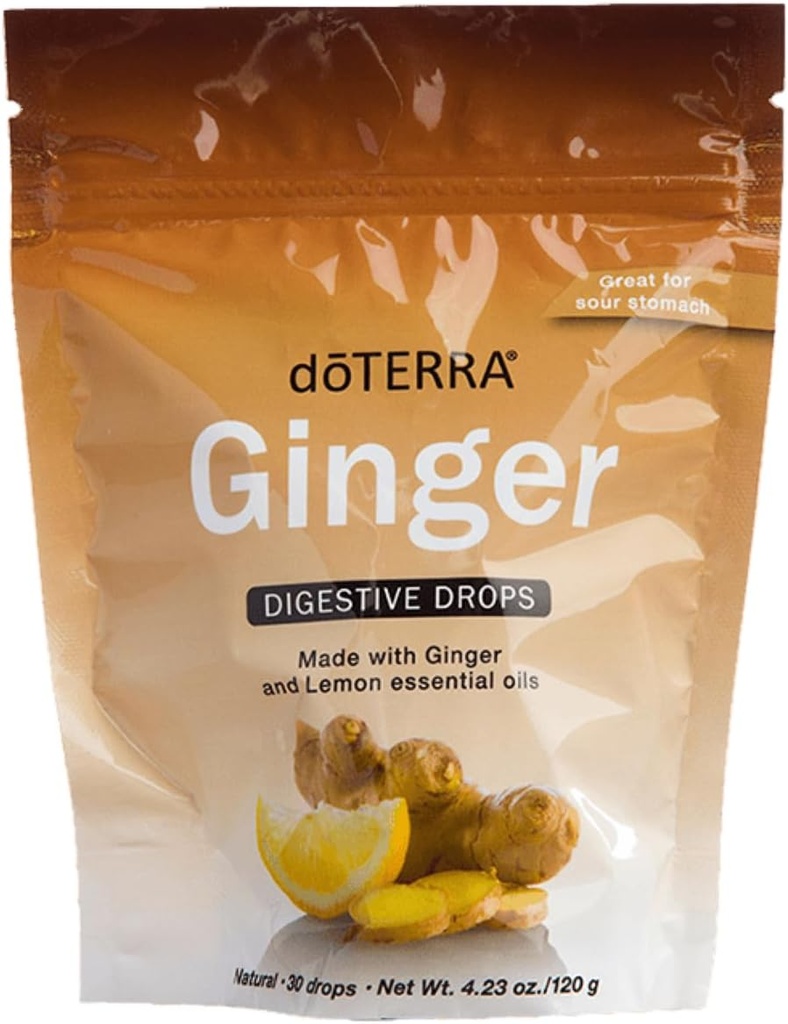 DoTERRA Τζίντζερ Λαρύγγι Digestive Drops 30 Count Bag