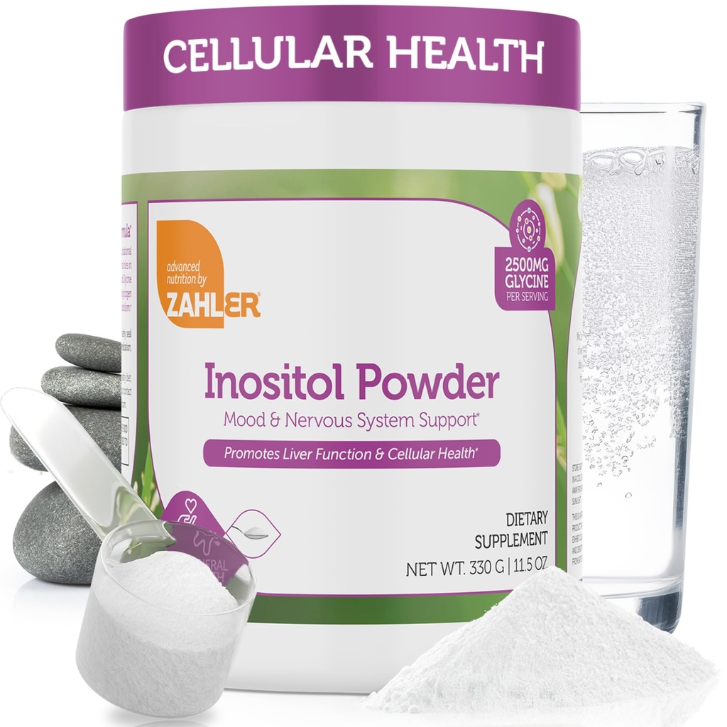 Zahler Inositol & Glycine Supplement Toz - Kadınlar için Mood & Nervous System Support Supplements - Hormon Denge ve Sağlıklı Ovarian Fonksiyonl - Kosher, Gluten Free, Dairy Free, Soy Free 11.5 Oz Oz