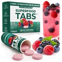 Superfood Tabs Superfoods Company Detox Cleanse Drink - Supplement for Women & Men- Support Health & Bloating Relief - Karma Berry Flavor [30 Tabletler]