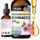 BIO KRAUTER Echinacea Tincture - Natural Immune Support - Echinacea Supplement - Vegan, Alkol & Sugar Free Drops - 2 Fl.Oz.