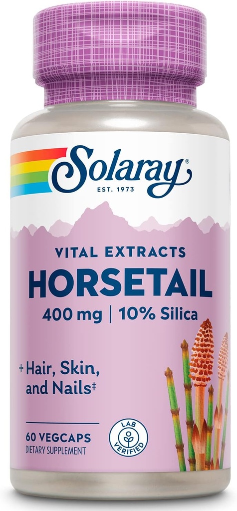 SOLARAY Garantili Potency Horsetail Aerial Extract, Veg Cap (Btl-Plastik) 400 mg | 60ct