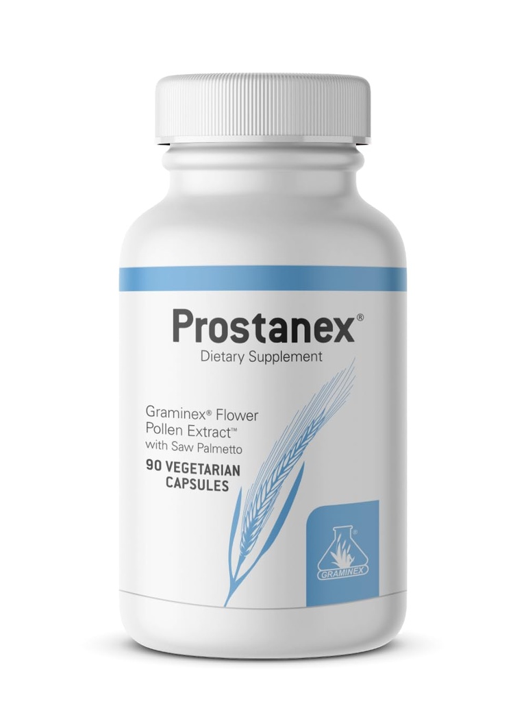Graminex Prostanex - Συμπλήρωμα υγείας Prostate Flower Pollen Extract, Saw Palmetto - Υποστήριξη για τον έλεγχο της ουροδόχου κύστης και την ουρολοίμωξη, εκχύλισμα σίκαλης Pollen Made in USA, 90 Vegetarian Caps