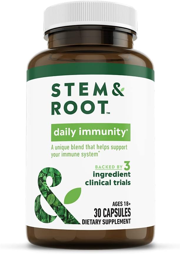 Stem & Root Daily Immunity Herbal Supplement ile çinko ve BeniCaros - Sağlıklı Immune Sistemi Destek - Bitkiler tarafından desteklenen 30 Pack