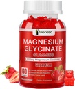 Magnezyum Glycinate Gummies 600 mg, Sugar Free Magnezyum Gummies for Yetişkinler, High Abors Magnezyum Supplement for Stress & Muscle Relief & Nerve Health, Non-GMO, Gluten Free, Vegan, 60 Count