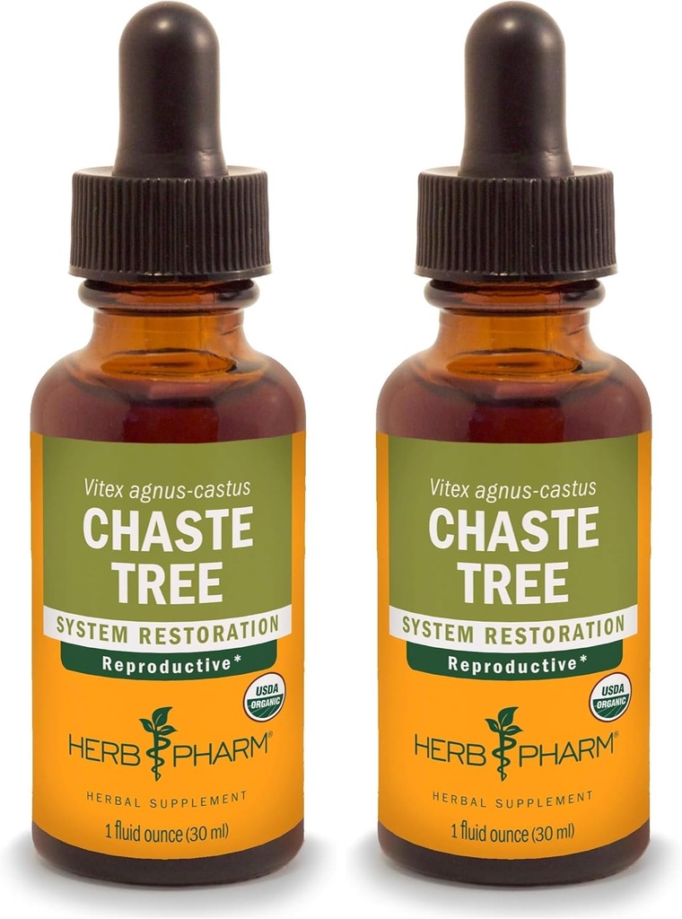 Βότανο Pharm Chaste Tree Liquid Extract για γυναικεία αναπαραγωγική υποστήριξη συστήματος - 1 ουγγιά (DCHASTE01) (πακέτο του 2)