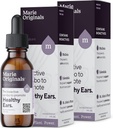 Marie Originals Natural Ear Oil Drops | Mullein Garlic Oil Ear Drops for Infections Prevention, Herbal Ear Ache Drops for Yetişkinler, Kids & Pets, Soothes Ear Pain & Wax Removal, Earache Remedies (2 Pack)