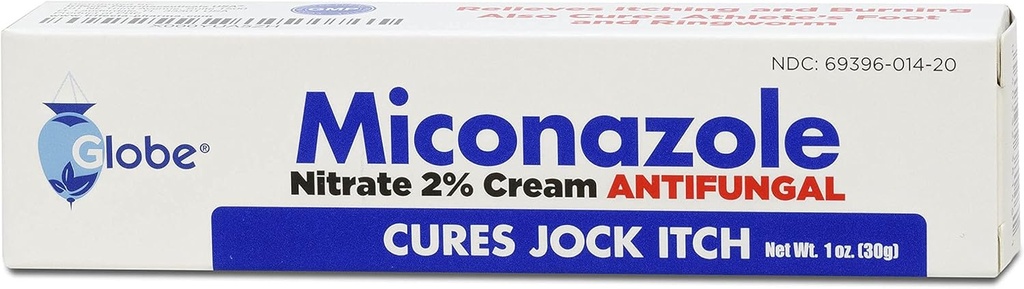 Globe Miconazole Nitrate 2 Antifungal Krem 1 oz, Çoğu Sporcu Ayak, Jock Itch, Ringworm ve More.