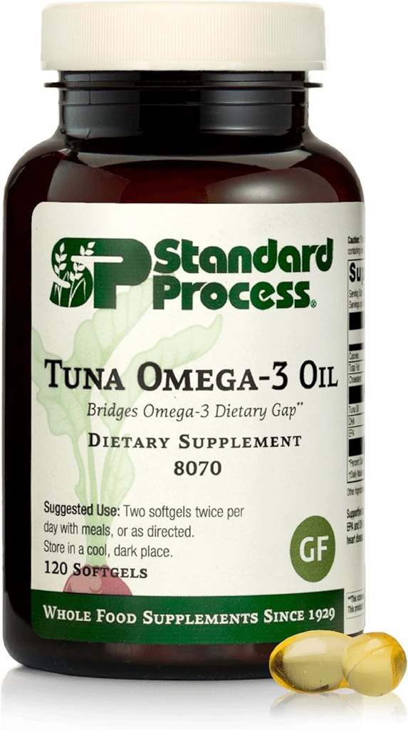 Standart Süreç Tuna Omega-3 Petrol - Beyin & Eye Health Support Supplement - Temel Fatty Asit Supplement with Omega-3 - Beslenmesel Supplement to Aid Skin Health - 120 Softgels