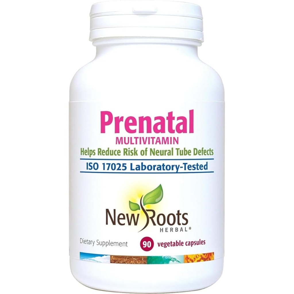 New Roots | Prenatal Vitamins and Minerals for Women with Folate & Iron, Food, and more| Complete Multivitamin with 23 Essential Supplements – All Stages Gebelik Desteği & Postnatal (90 Capsules)